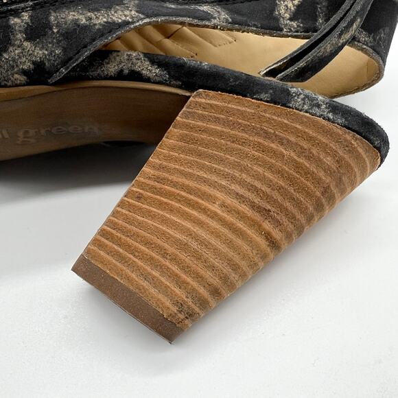 PAUL GREEN Cayanne Peep Toe Bootie Womens 8.5 Leopard Print Leather Slingback - Picture 12 of 14